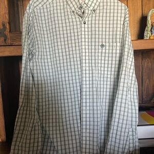 Wrangler Green Checkered Button-Up Shirt